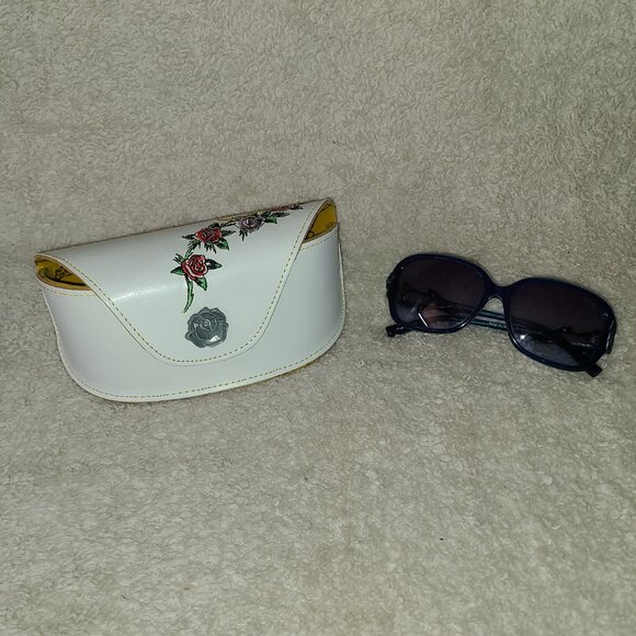 Ed Hardy Blue Rose with Thorns Sunglasses - Picture 1 of 12